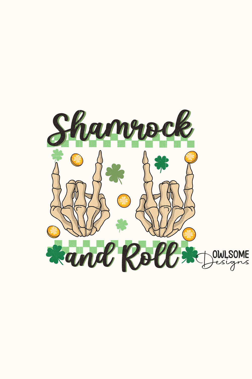 Shamrock And Roll Patricks Day pinterest preview image.