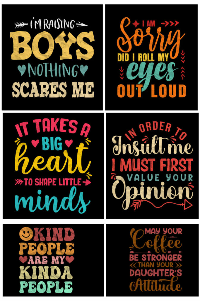 Typography vintage bulk and custom t shirt design - MasterBundles