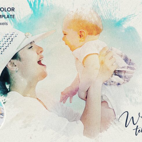 Watercolor Photo Templatecover image.