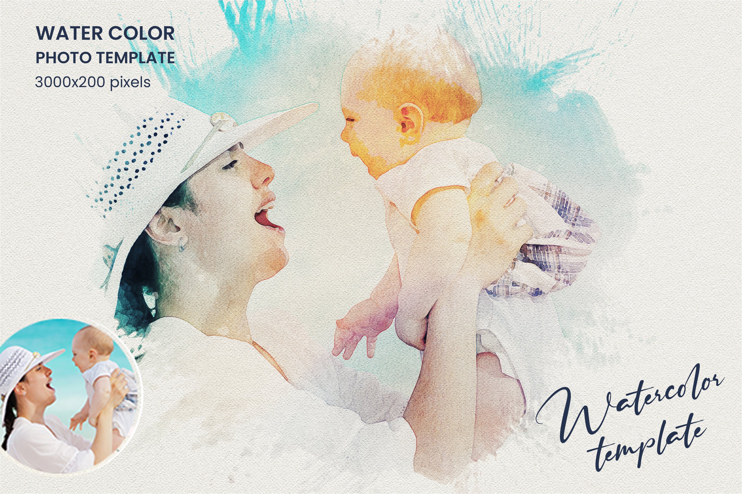 Watercolor Photo Templatecover image.