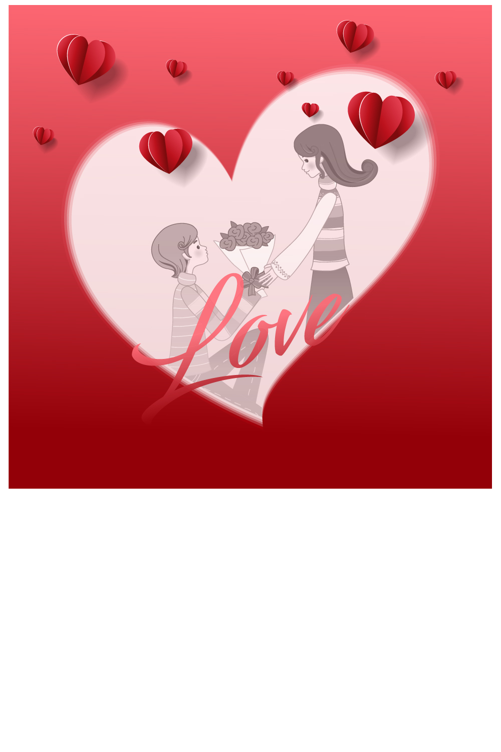 Bundle of 8 valentines day post design pinterest preview image.