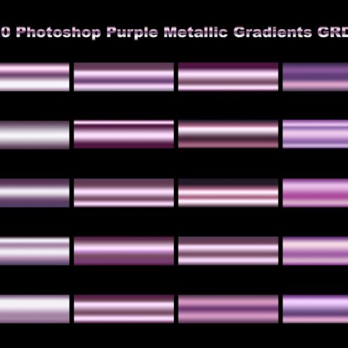 Photoshop metallic purple gradientscover image.