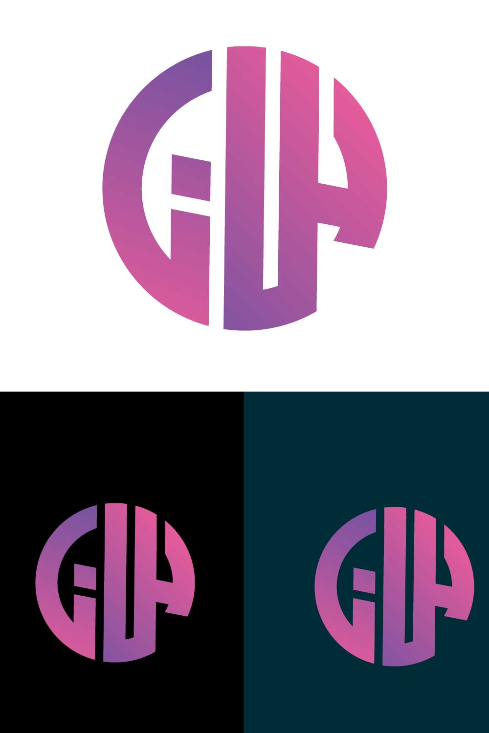 GHA letter momogram logo SVG/EPS/PNG pinterest preview image.