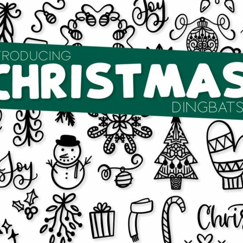 Christmas Dingbats - Doodle Font cover image.