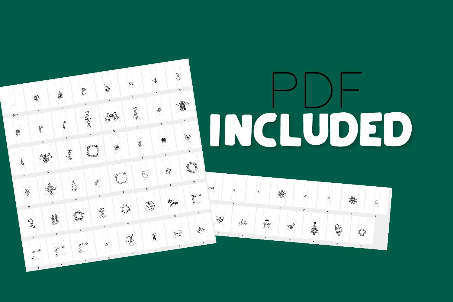 Christmas Dingbats - Doodle Font preview image.