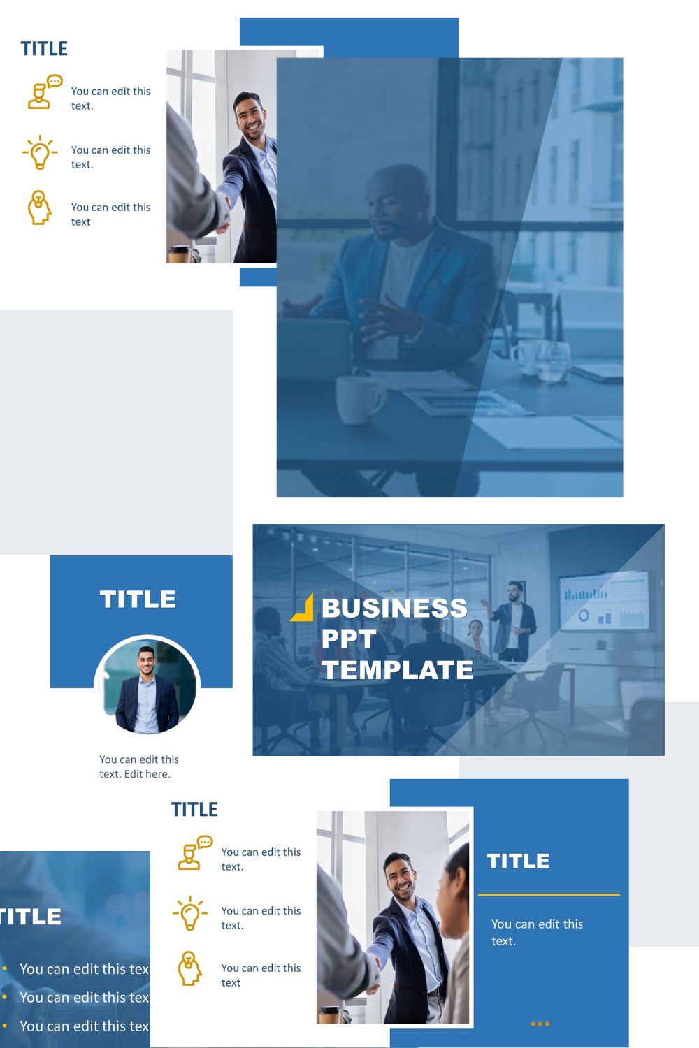 BUSINESS PPT TEMPLATE pinterest preview image.