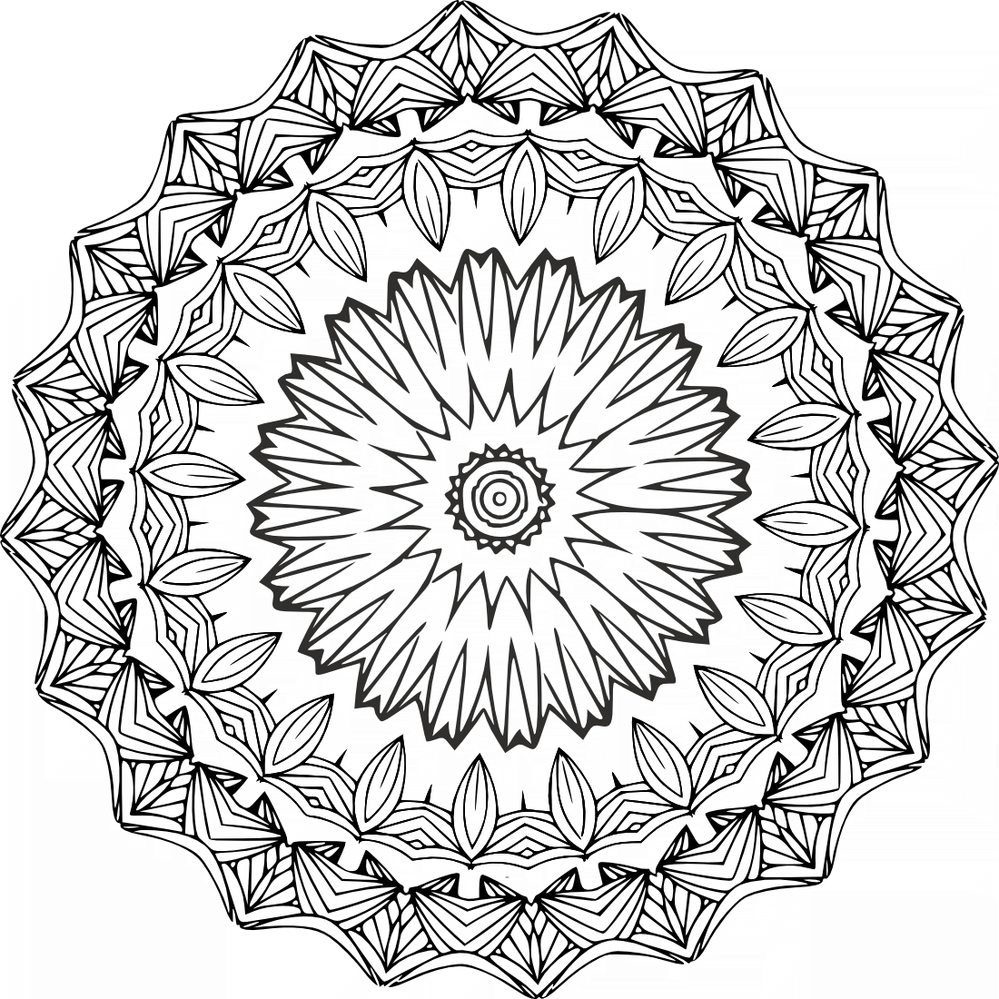 3 Mandala Coloring Pages preview image.