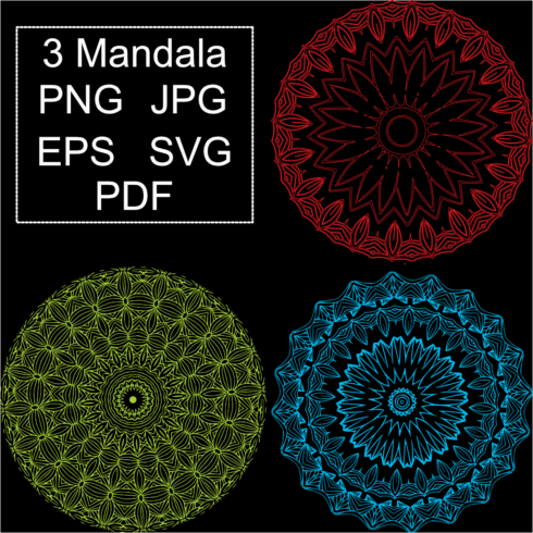 3 Mandala Coloring Pages cover image.