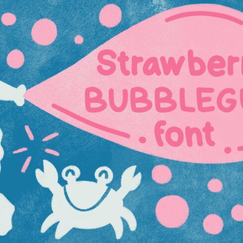Strawberry Bubblegum font cover image.