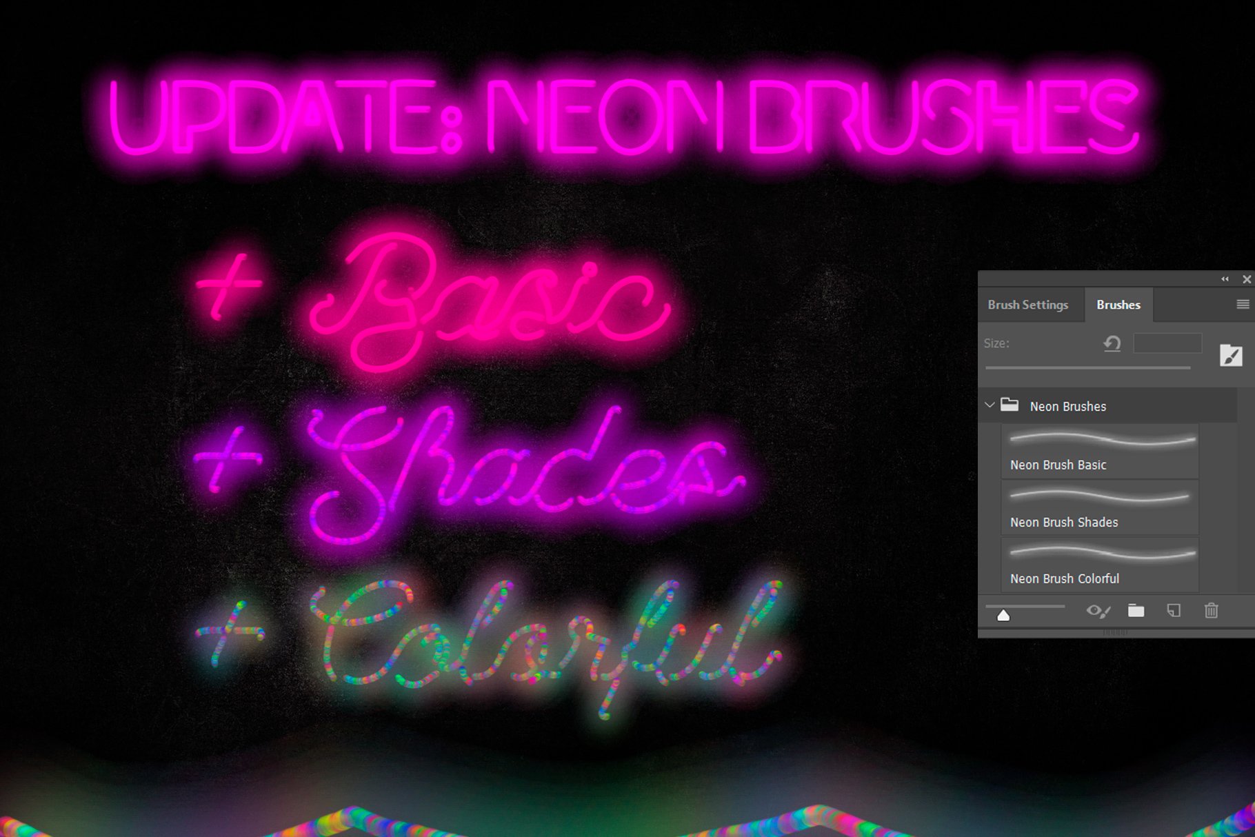 update neon brushes photoshop 702