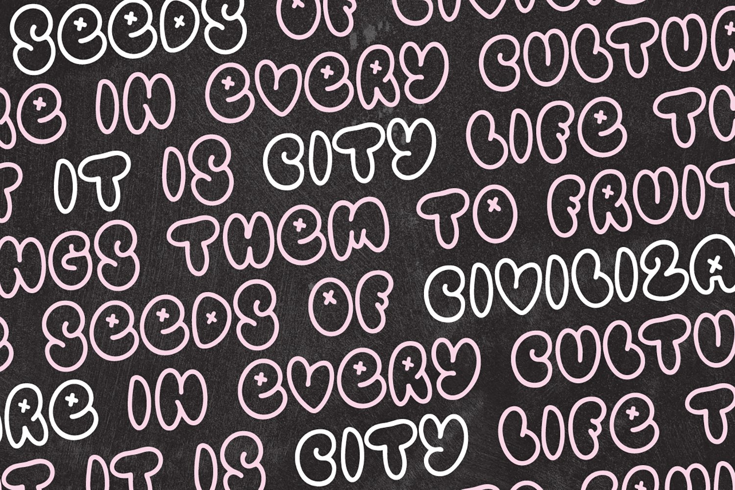 URBAN ROSE Cute Bubble Graffiti Font preview image.
