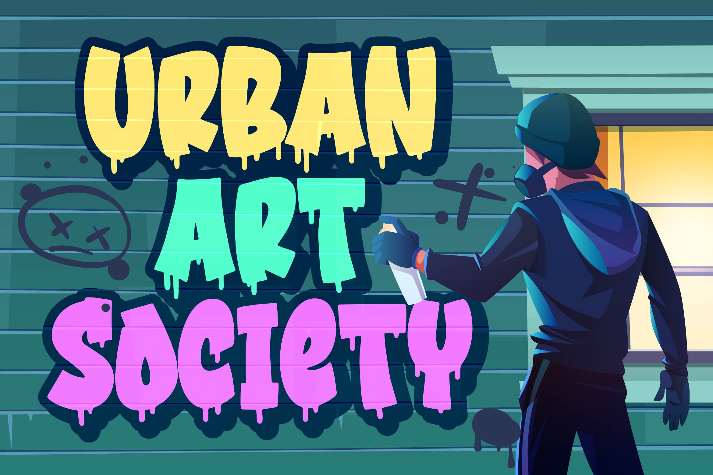 Urban Melted a Graffiti Font preview image.