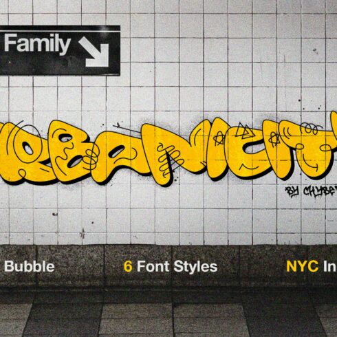 Urbanicity | NY Inspired Bubble Fontcover image.