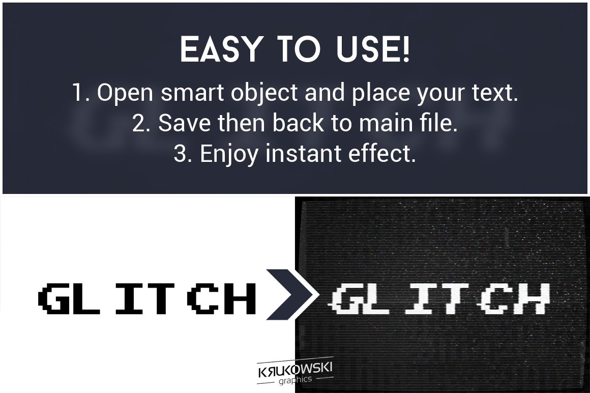 Glitch Text Effect - Graphics