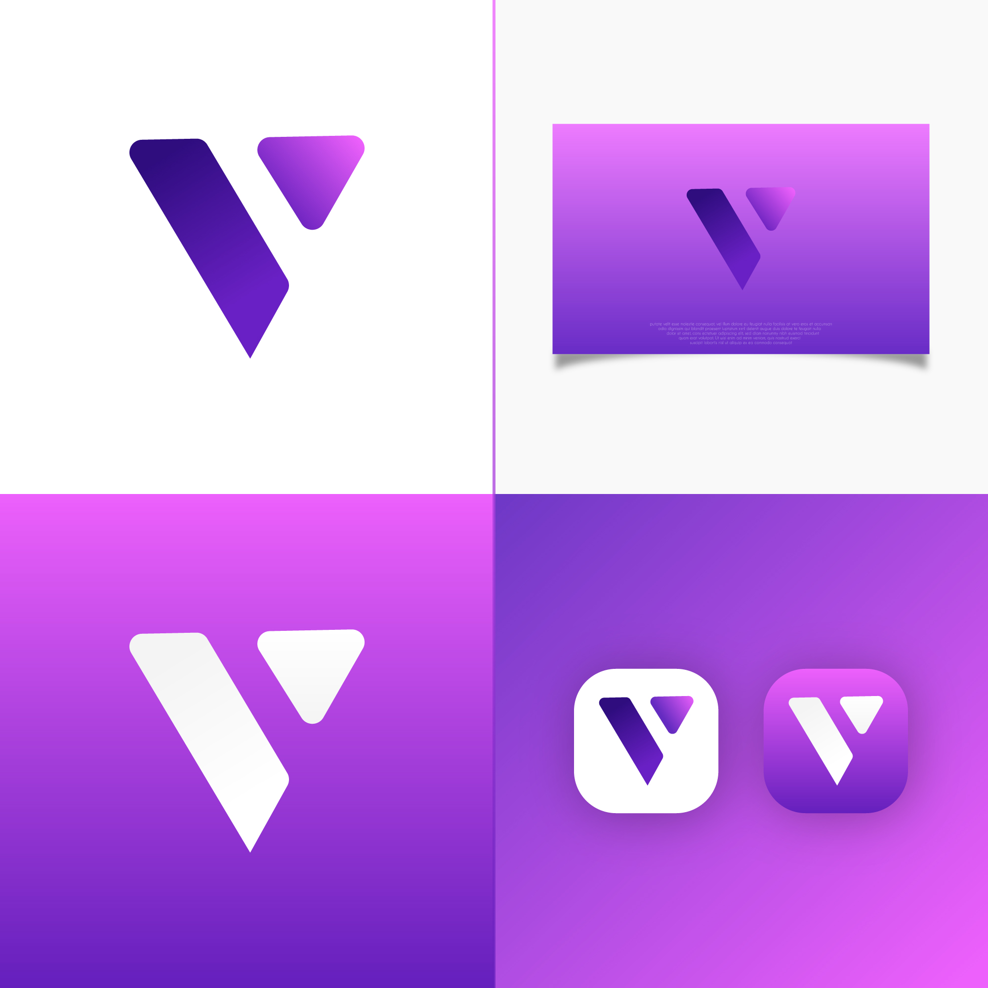 V letter Logo design cover image.