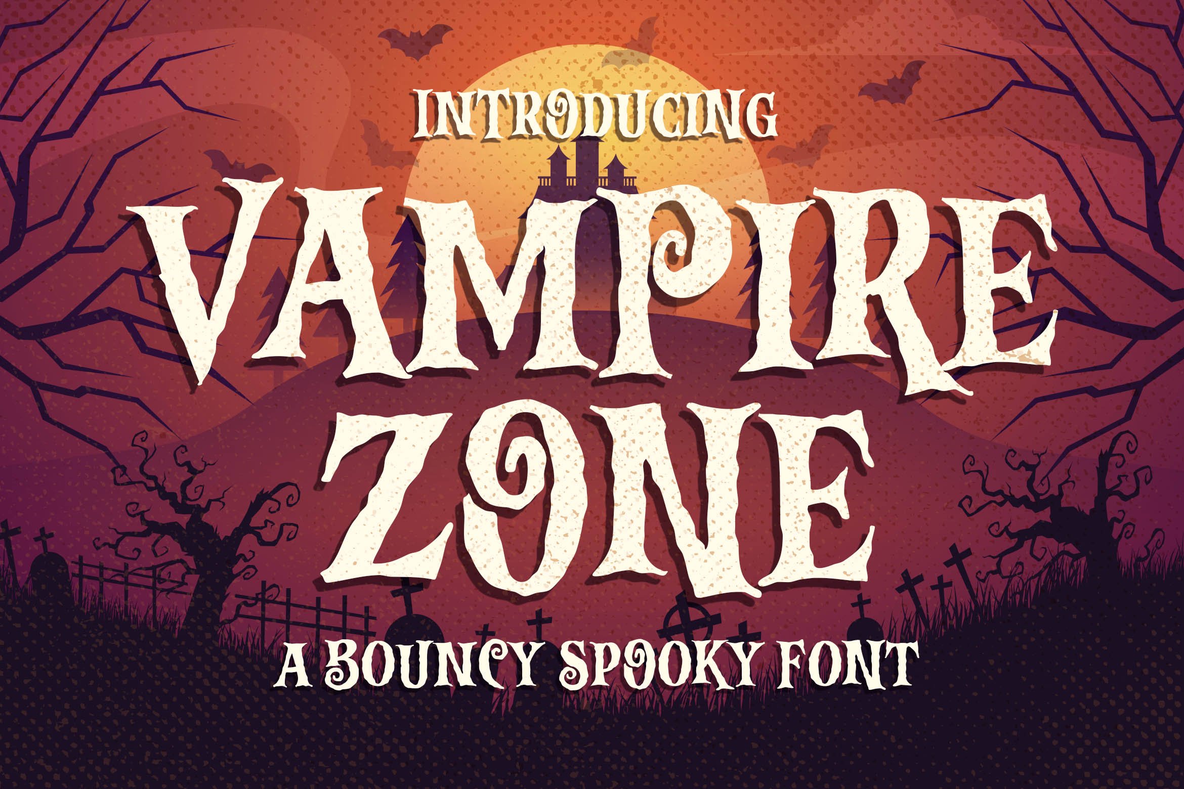 Vampire Zone - Bouncy Spooky Font cover image.