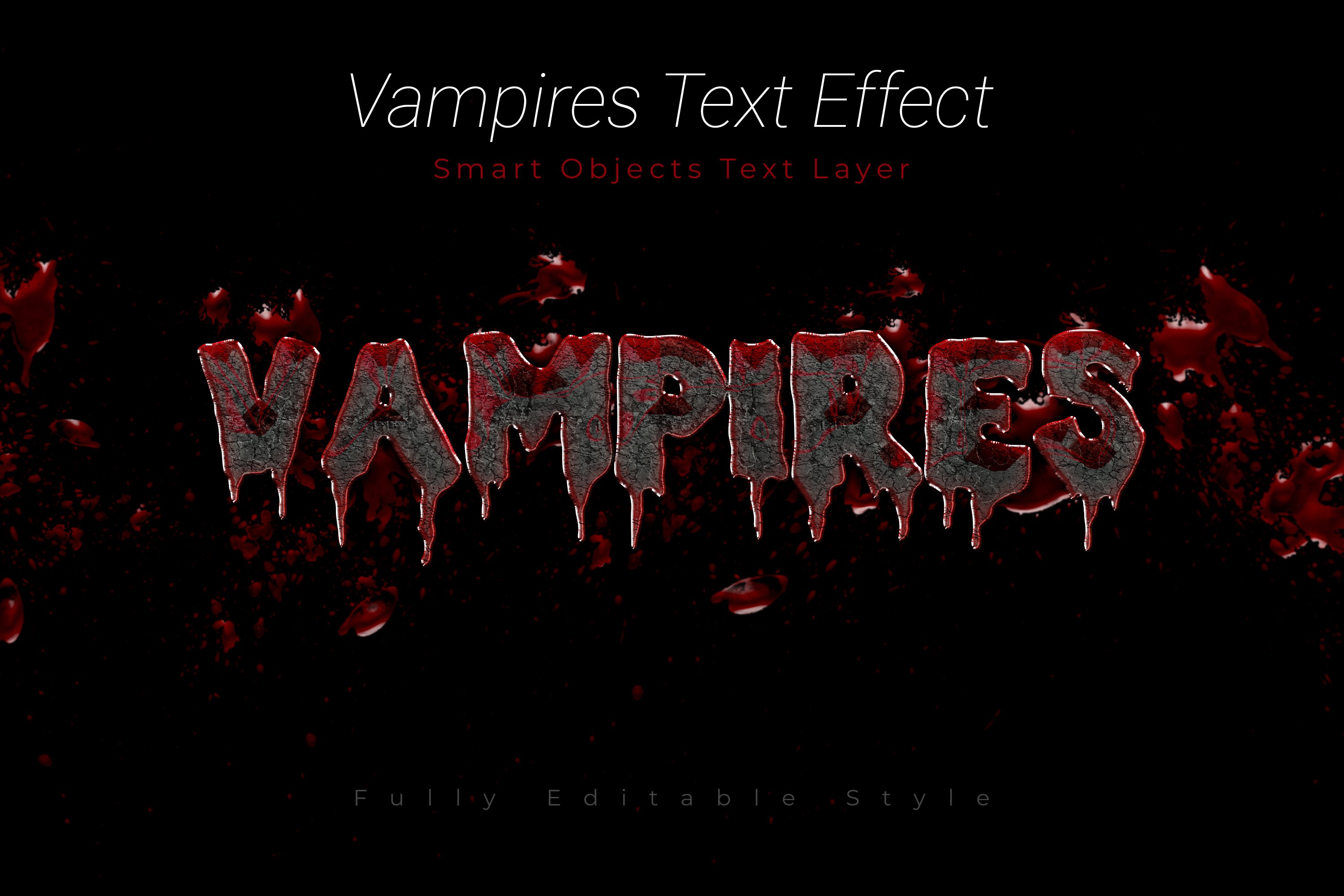 Vampires Psd Text Style Effectcover image.