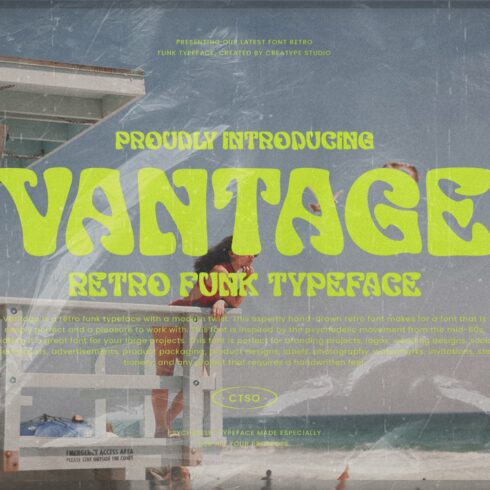 Vantage Retro Business Font cover image.