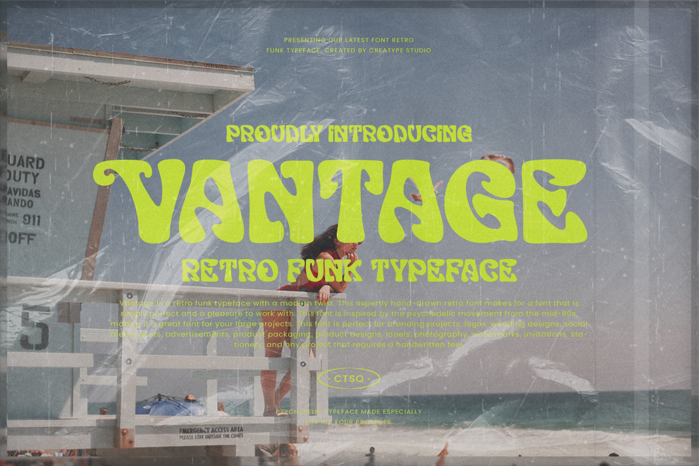 Vantage Retro Business Font cover image.
