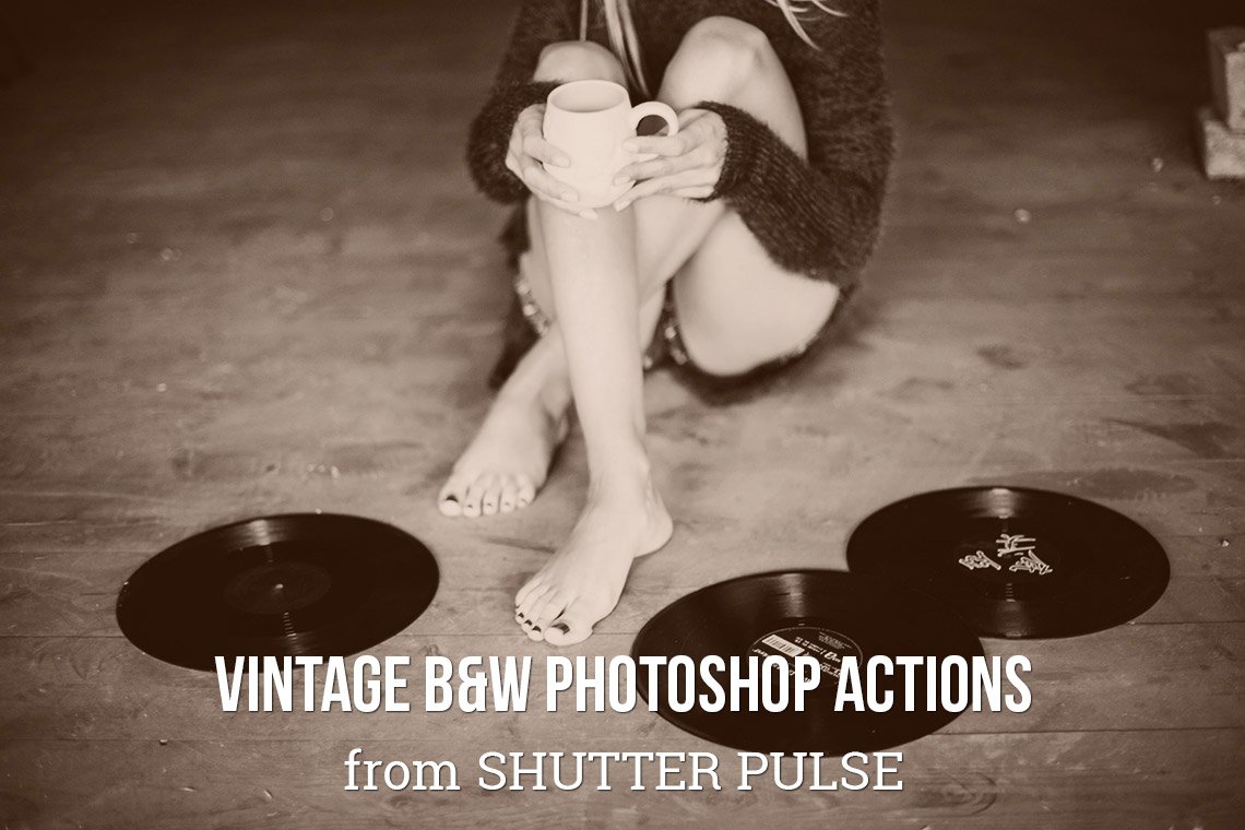 Vintage B&W Photoshop Actionscover image.