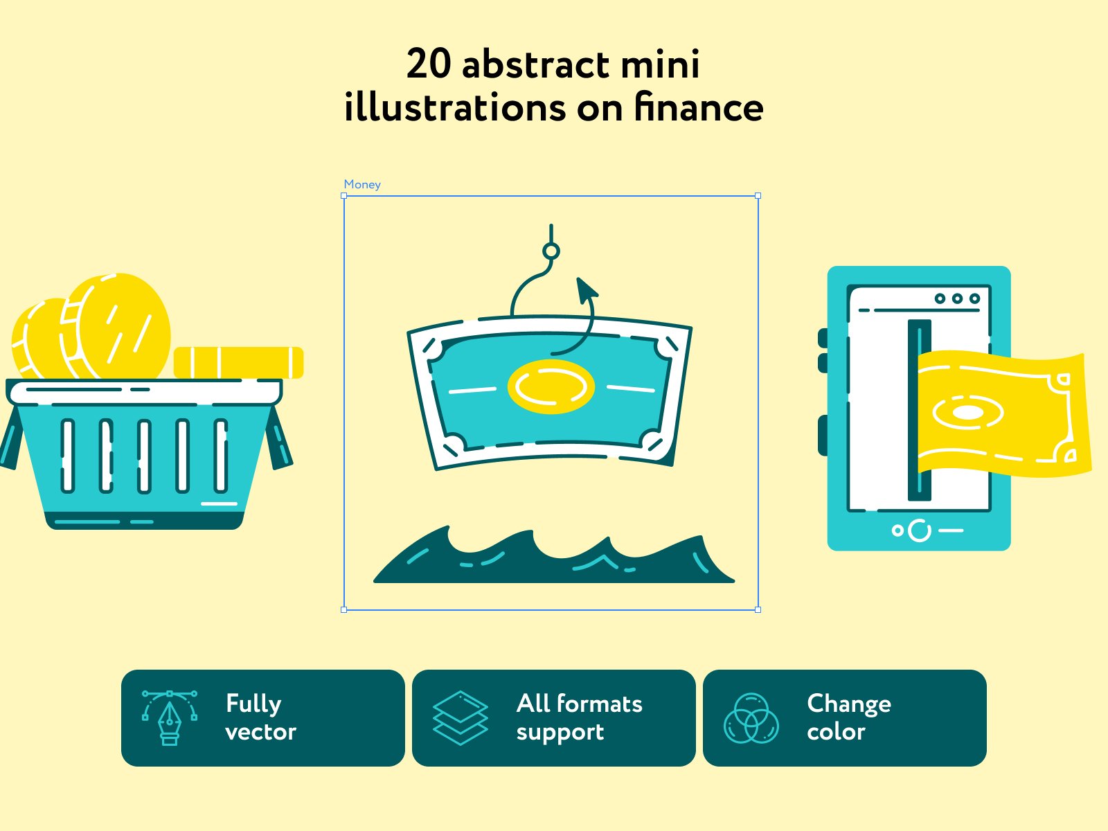 Veksy Finance Illustrations preview image.