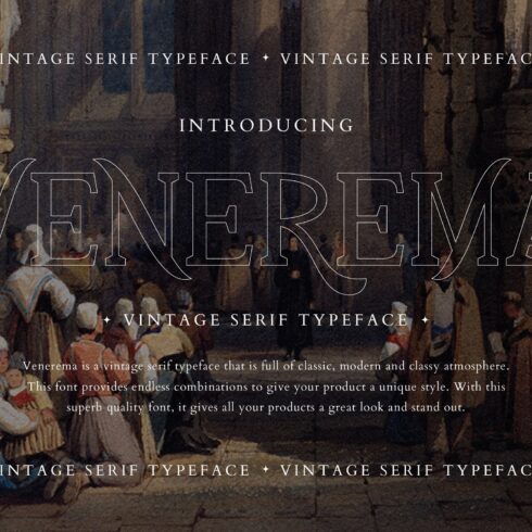 Venerema Vintage Business Font cover image.