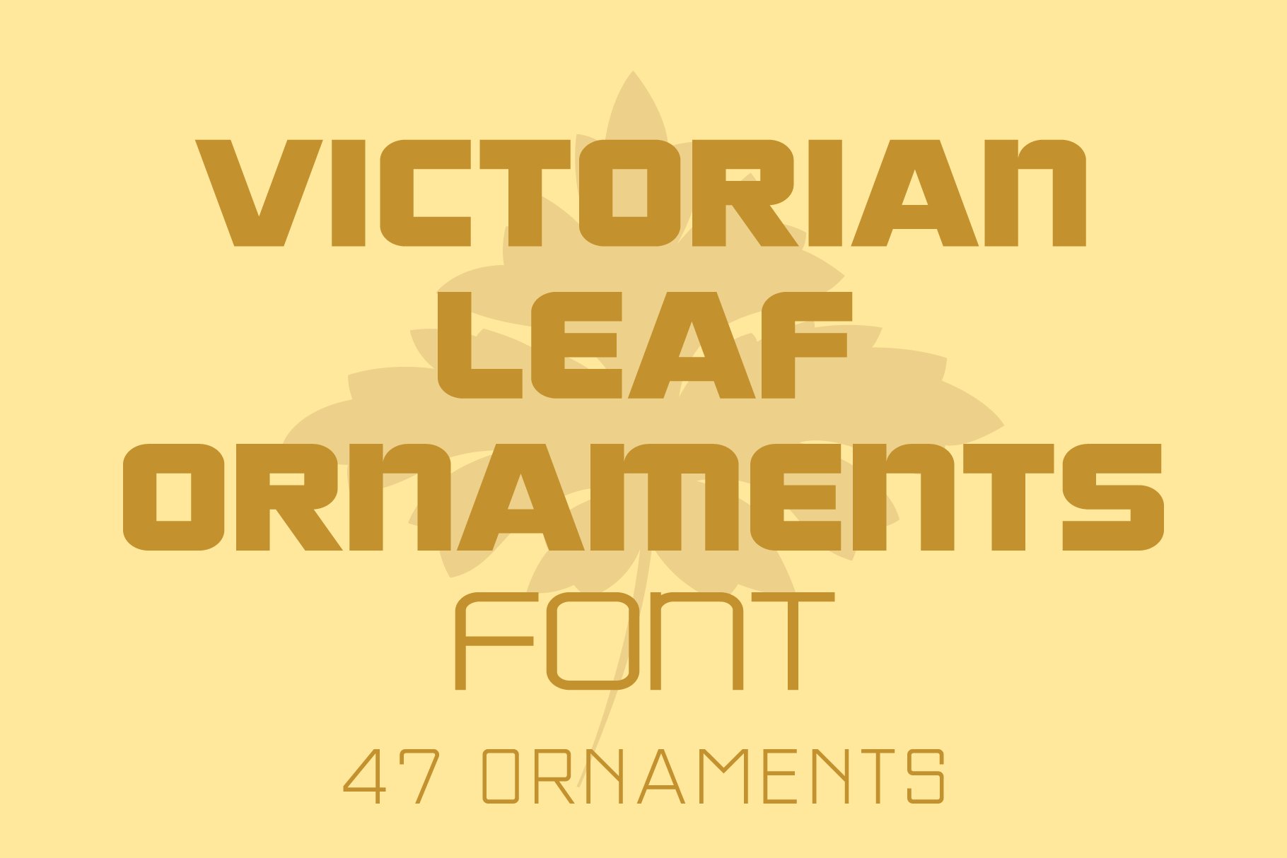 Victorian Leaf Ornaments Font cover image.