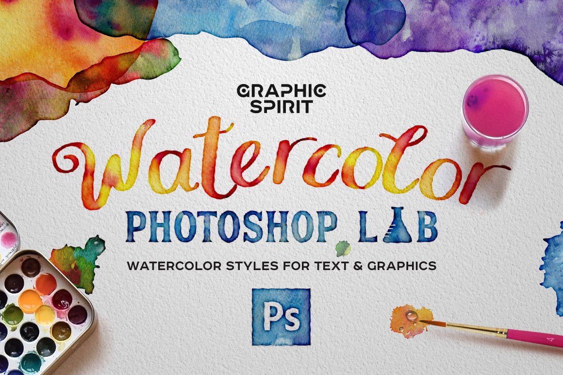 Watercolor PHOTOSHOP Labcover image.