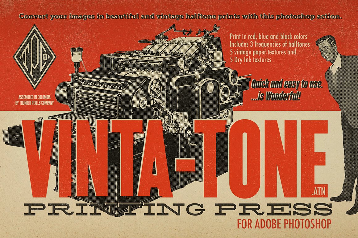 Vinta-Tone Printing Press Actioncover image.