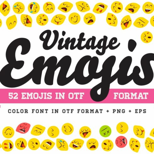 Vintage Emojis OTF Color Font cover image.