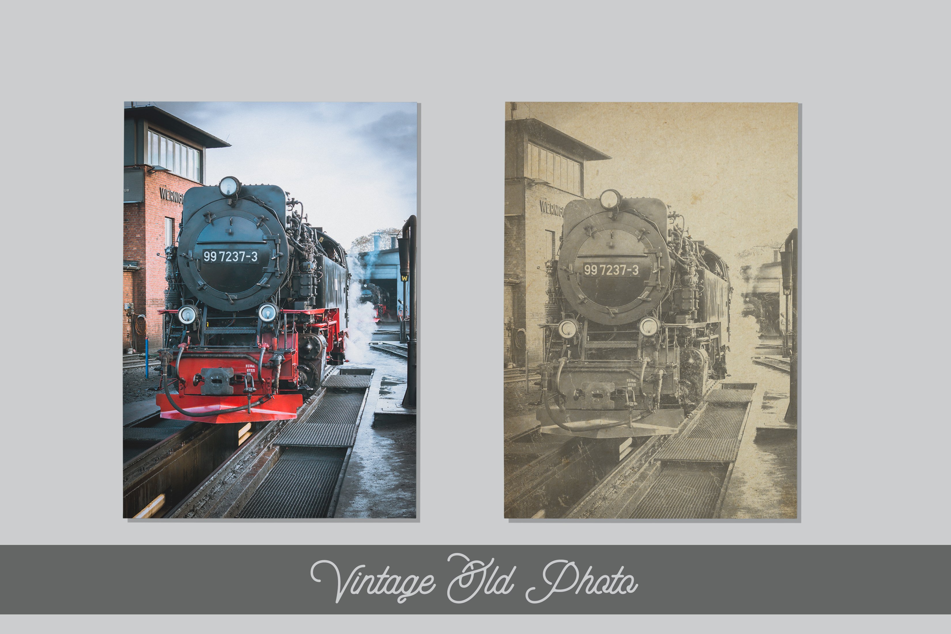 vintage old photo train 447