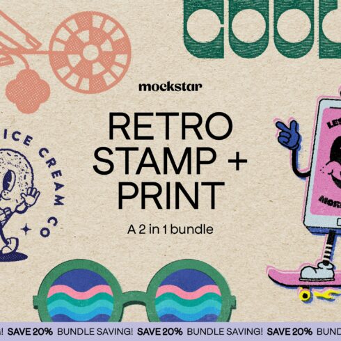 Vintage Stamp and Retro Print Combocover image.