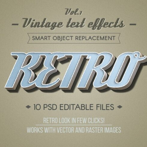Retro Vintage Text Effects Vol.1cover image.