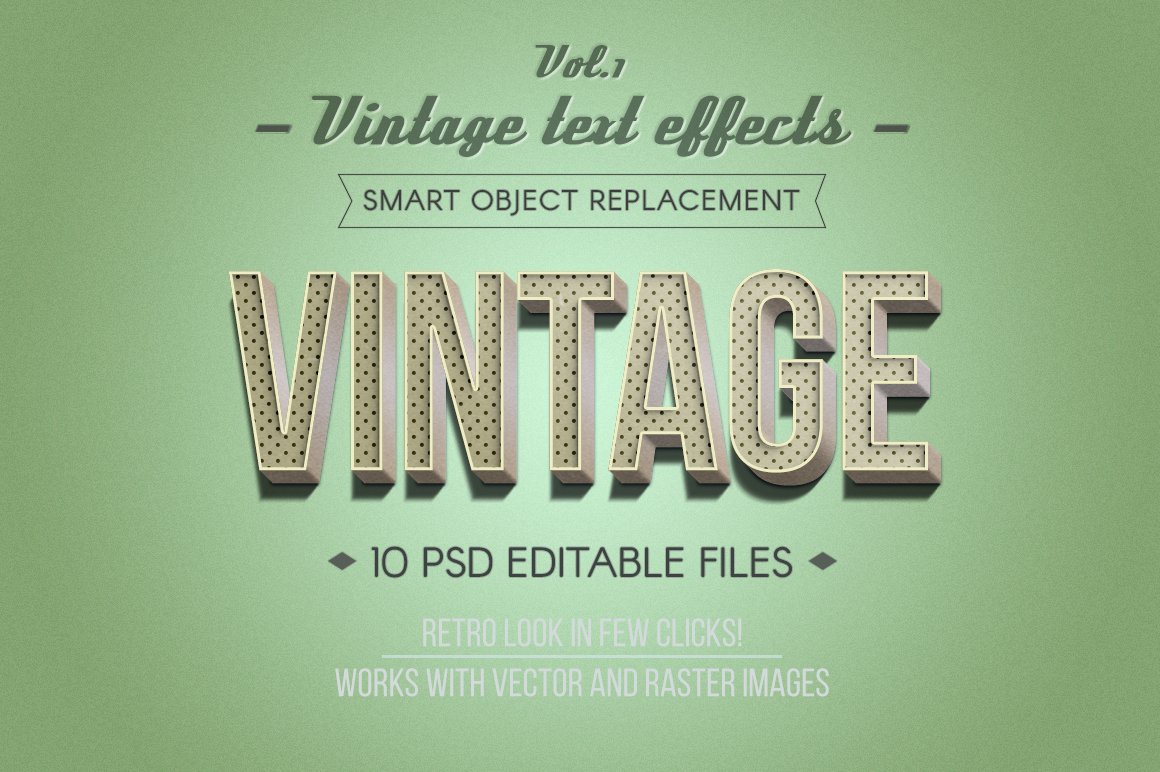 Retro Vintage Text Effects Vol.1preview image.