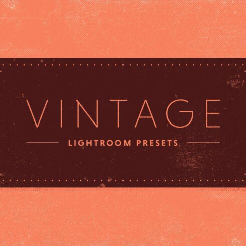 Vintage Lightroom Presetscover image.