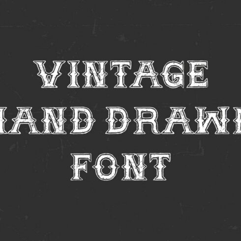 Vintage Hand Drawn Font cover image.