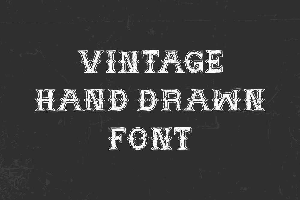 Vintage Hand Drawn Font cover image.