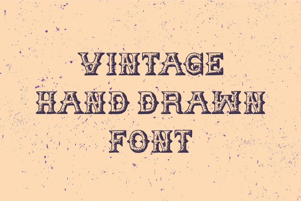 Vintage Hand Drawn Font cover image.