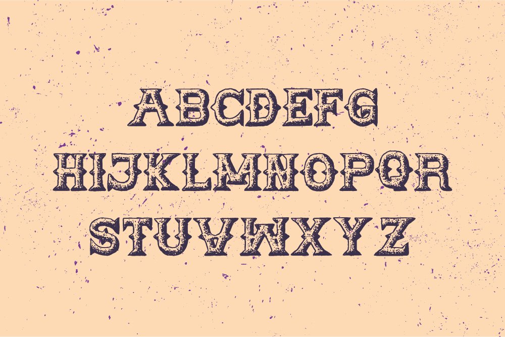 Vintage Hand Drawn Font preview image.