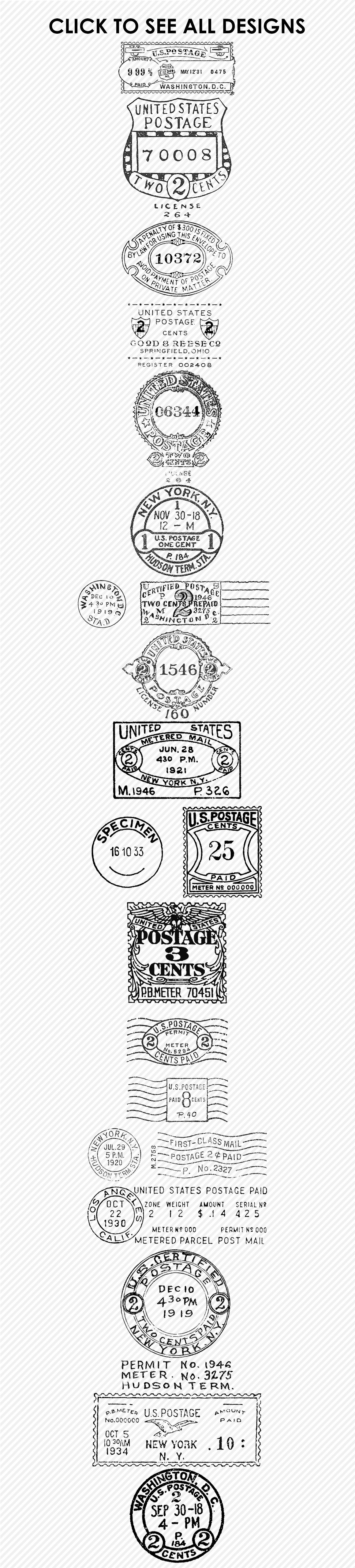 Postal Photoshop Brushes & Stampspreview image.