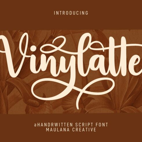 Vinylatte Fancy Handwritten Script cover image.