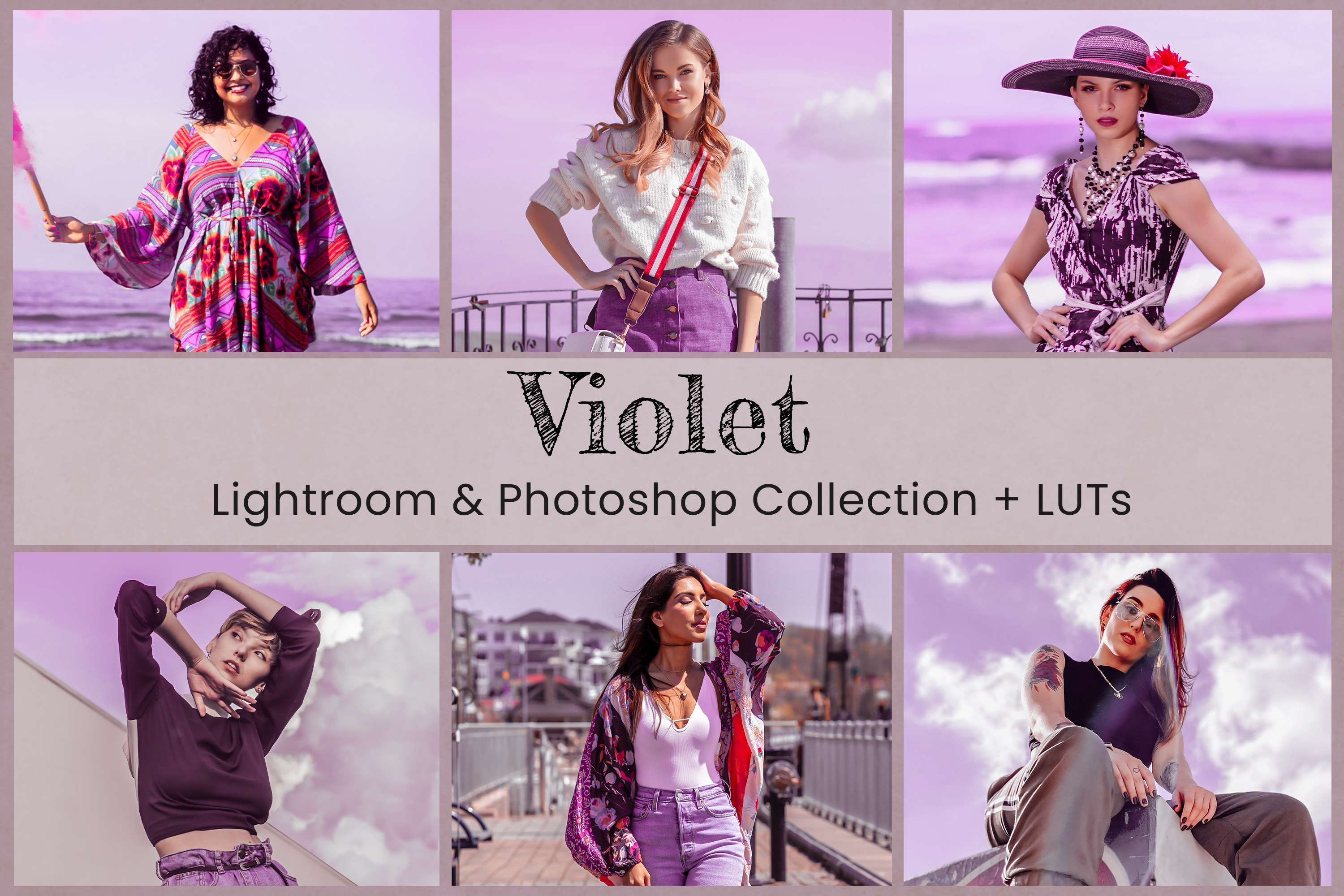 Violet Photoshop Actions Lightroomcover image.