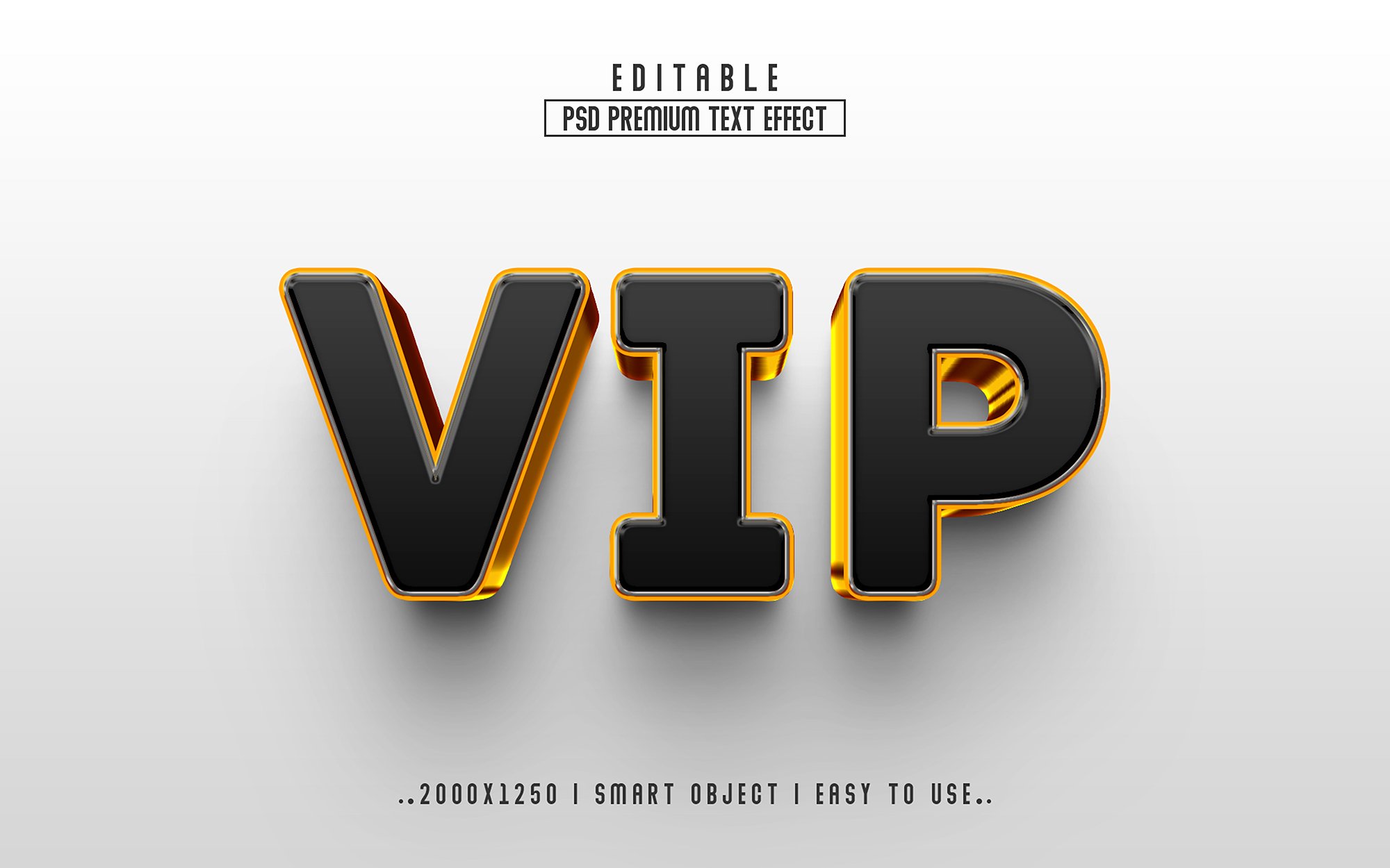 VIP 3D Editable Text Effect stylecover image.