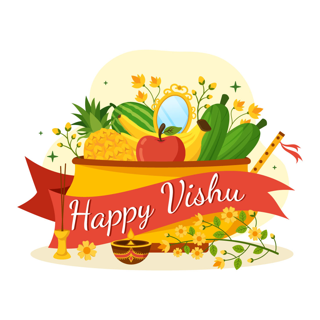 17 Happy Vishu Festival Illustration preview image.