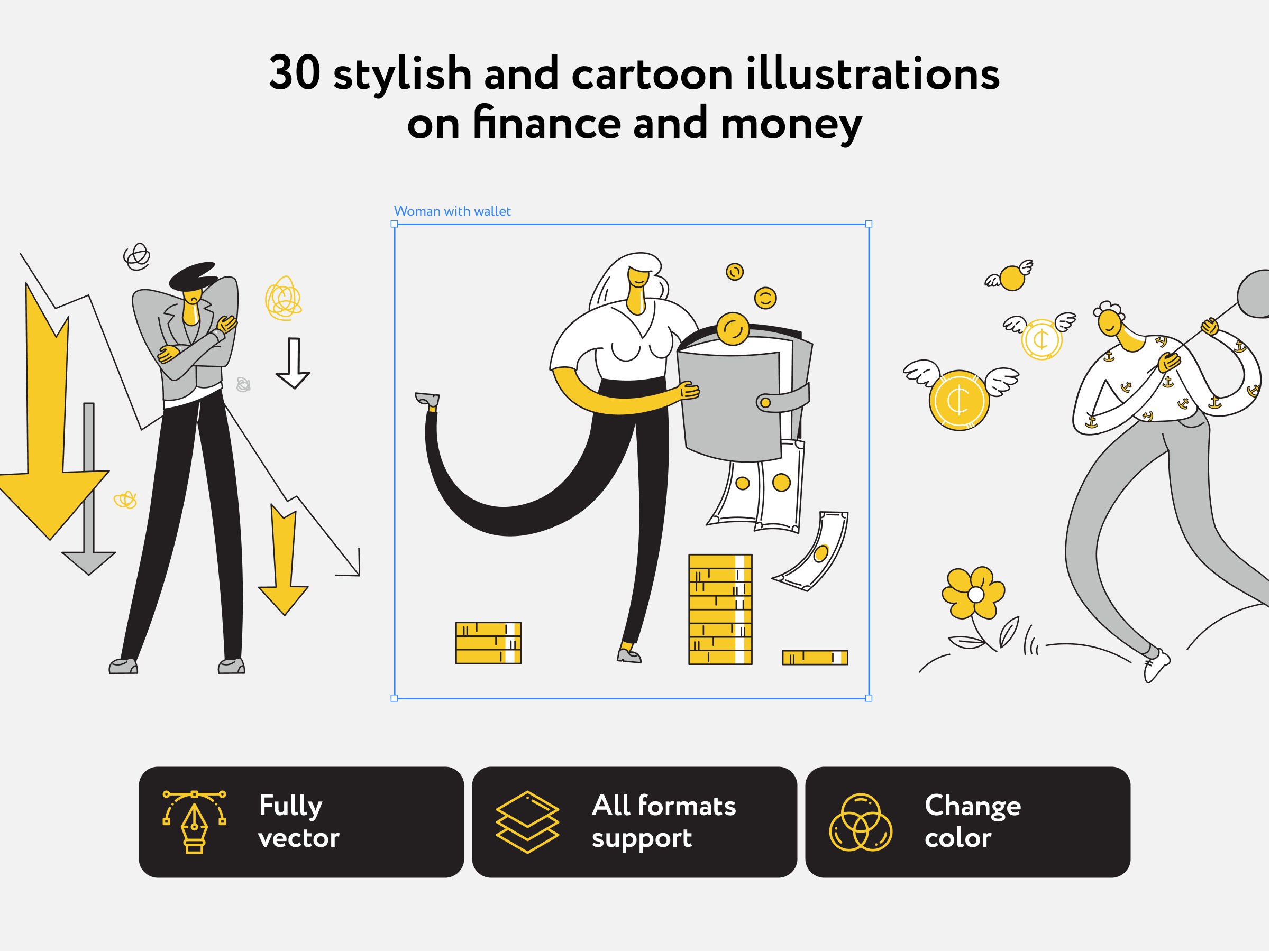 Vivedy Finance illustrations preview image.