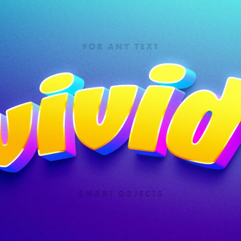 Vivid Toon 3D Text Effectcover image.
