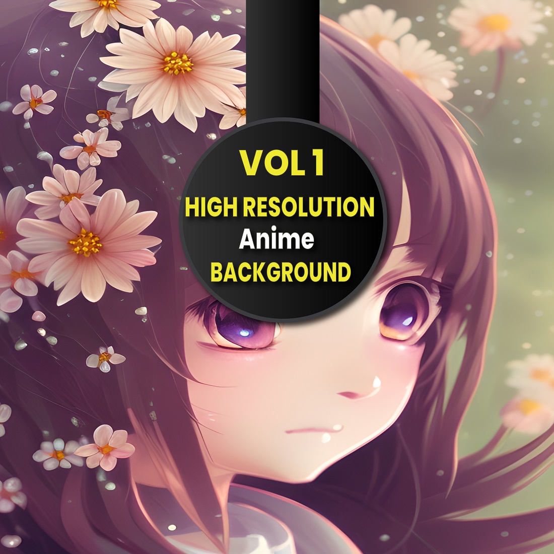 Anime Background AI Generated Vol -1 cover image.