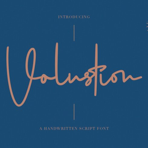 Volustion Handwritten Script Font cover image.