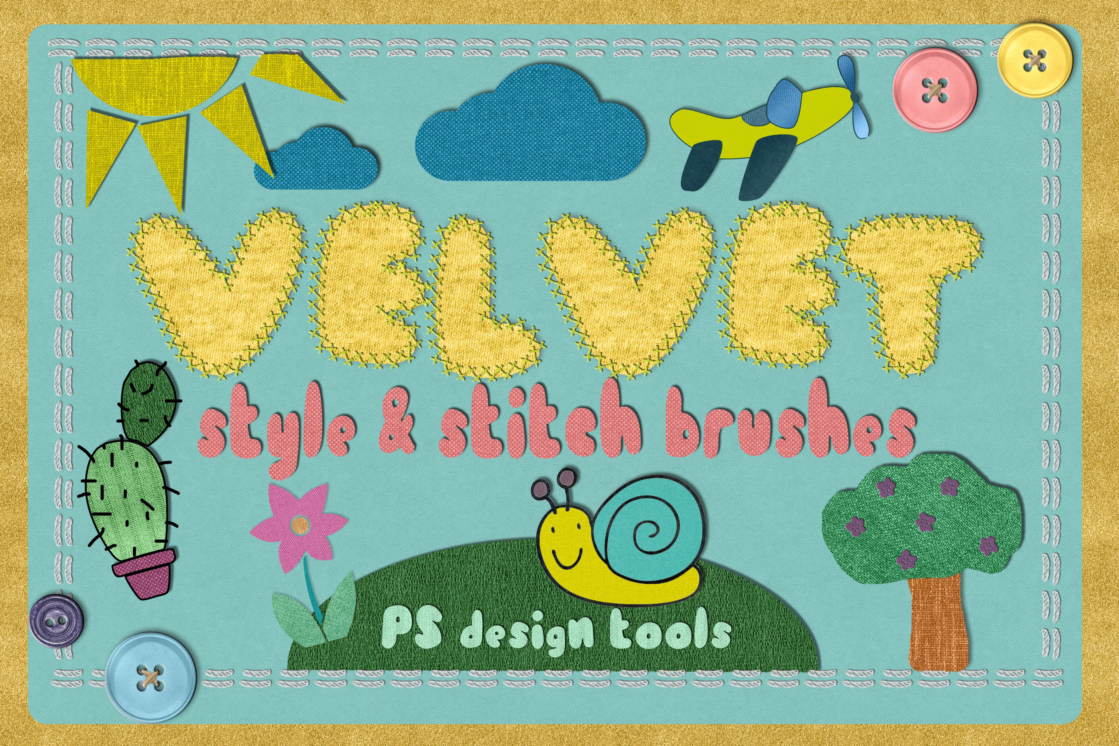Velvet STYLES & STITCH BRUSHES PScover image.