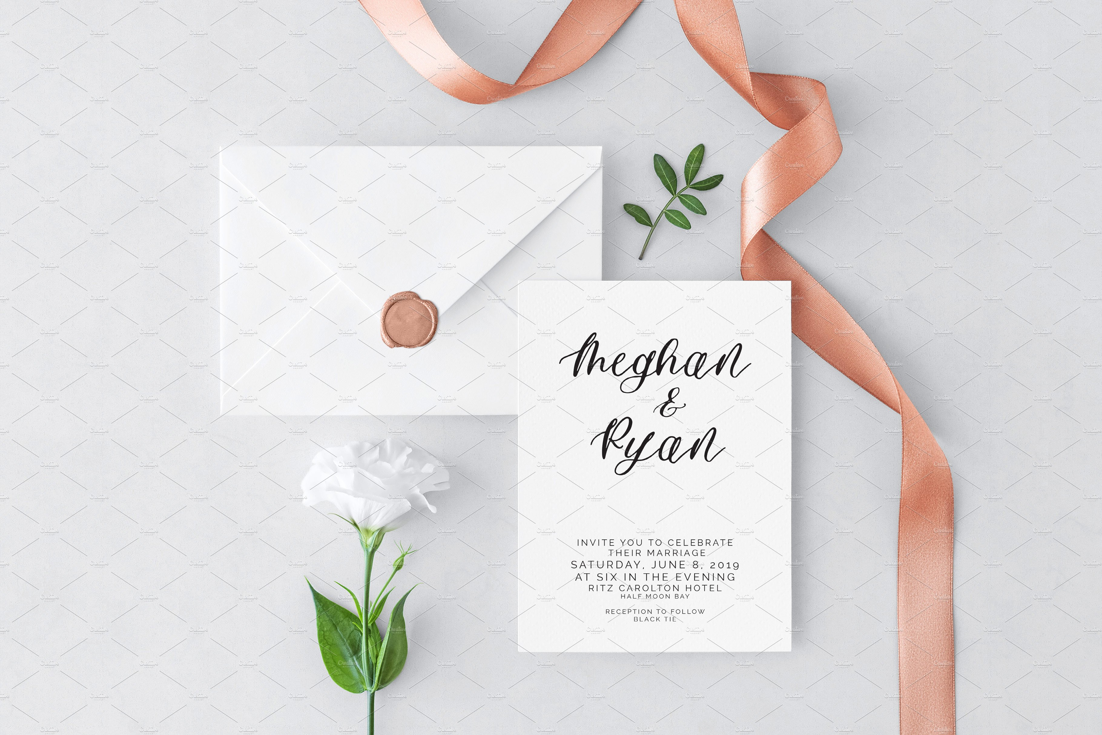 w wedding invitation 907